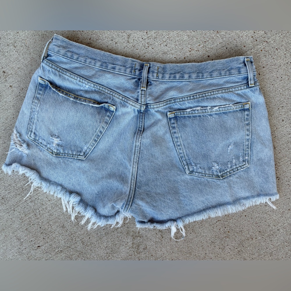 Agolde Parker Blue Jean Shorts - Picture 6 of 7